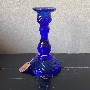 Blue Candlestick Holder